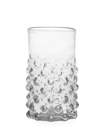Mondgeblazen glas met bubbels – transparant