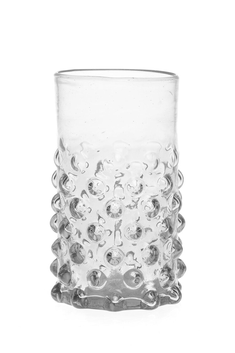 Mondgeblazen glas met bubbels – transparant