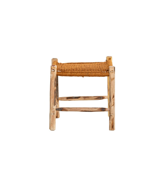 Tabouret olijfhout - terracotta