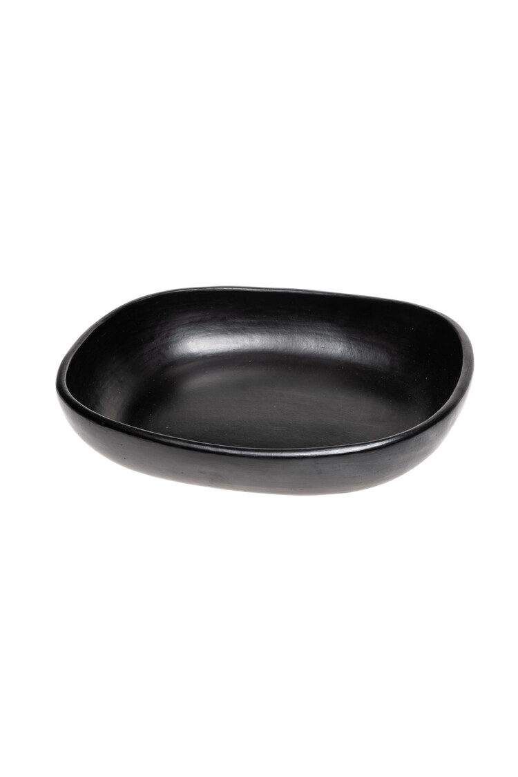 Black Pottery Square serving bowl