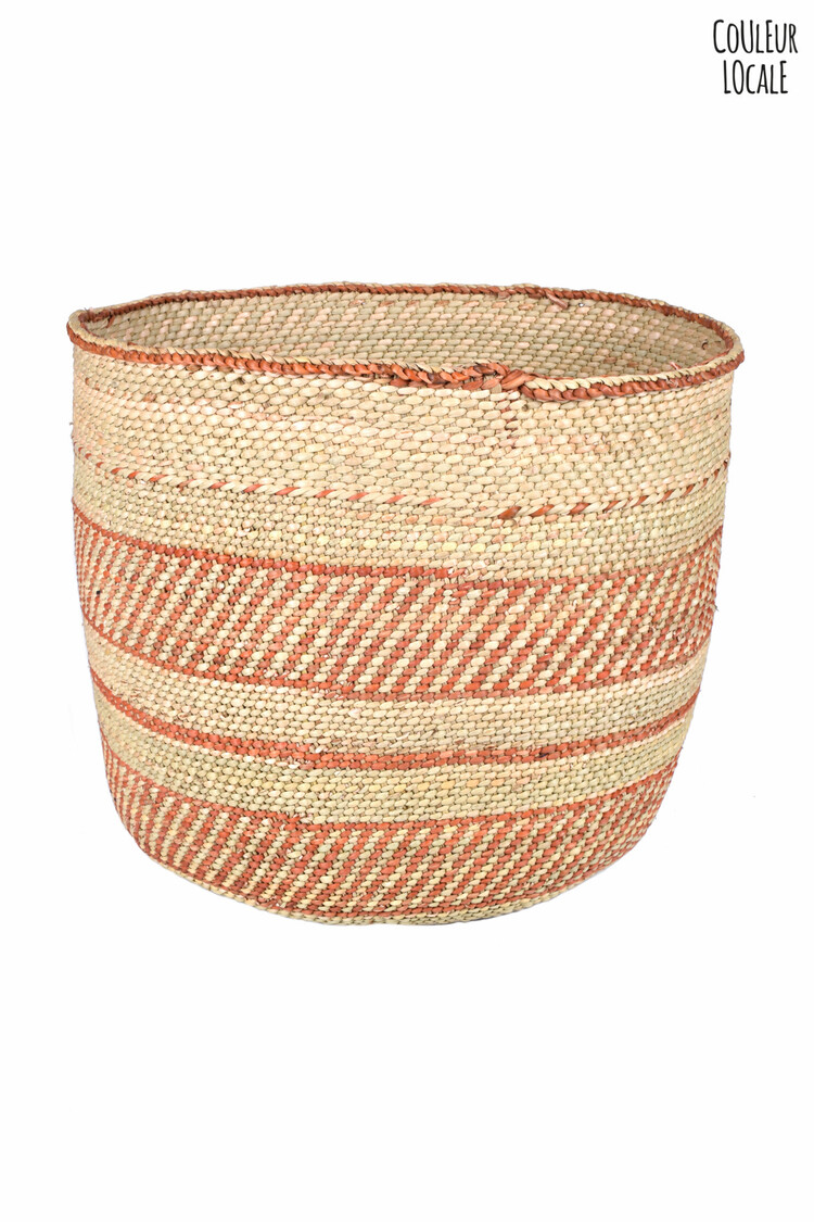 Basket Iringa Udongo - red pattern