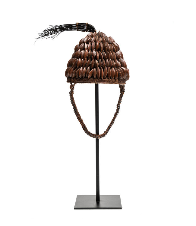 Tribaal hoedje met zaad knopen - Lega, D.R. Congo