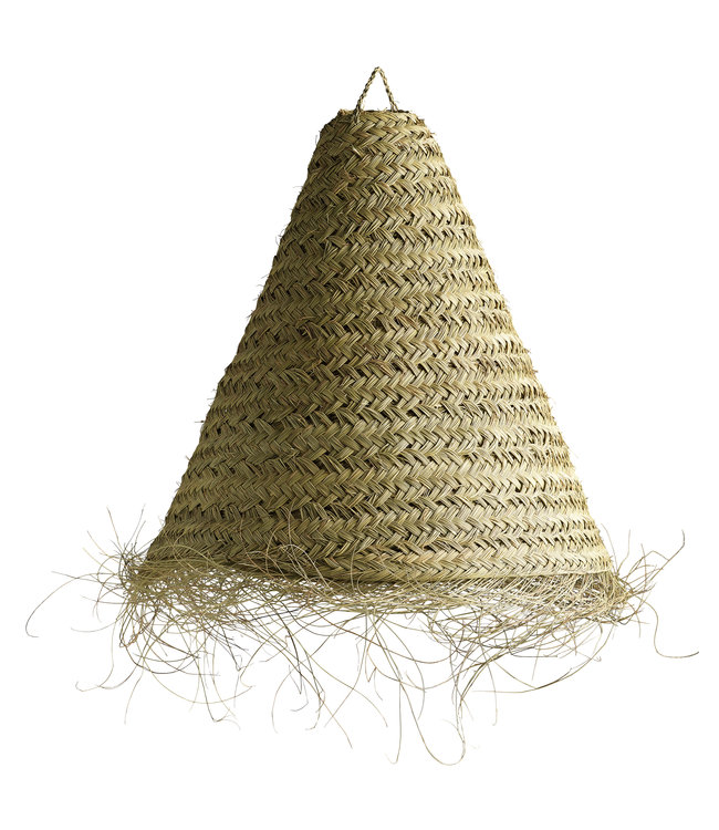 Tine K Home Lamp shade in woven palm leaves with fringes