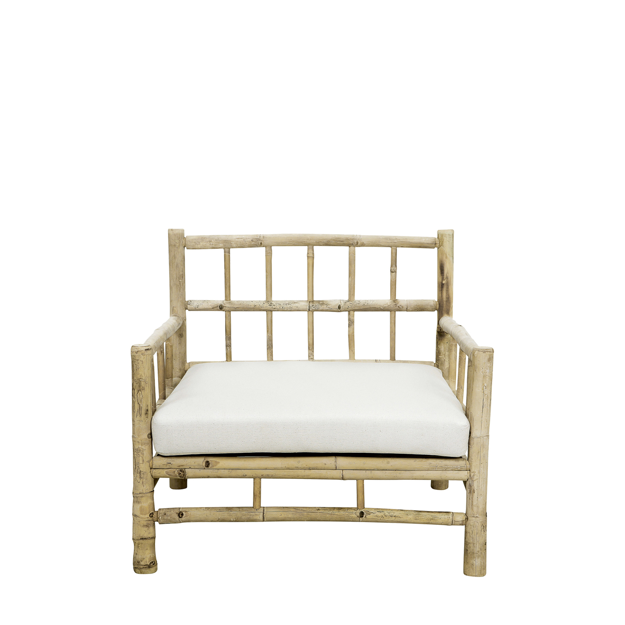 Couleur Locale • Bamboo lounge chair with white mattress Couleur