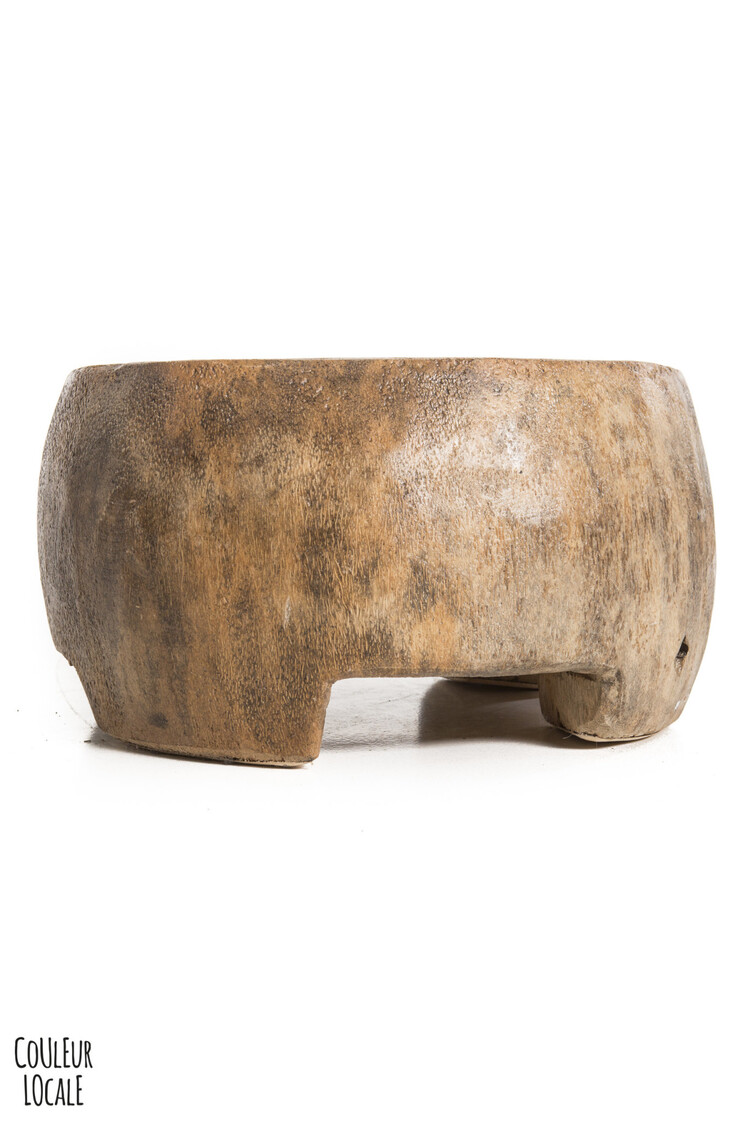 Stool Tambour - palm wood