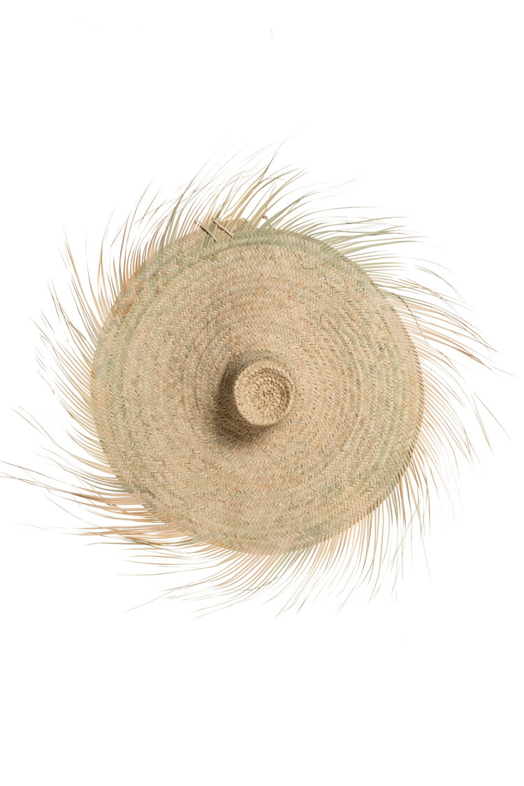 Hat palm leaves with fringes - Morocco