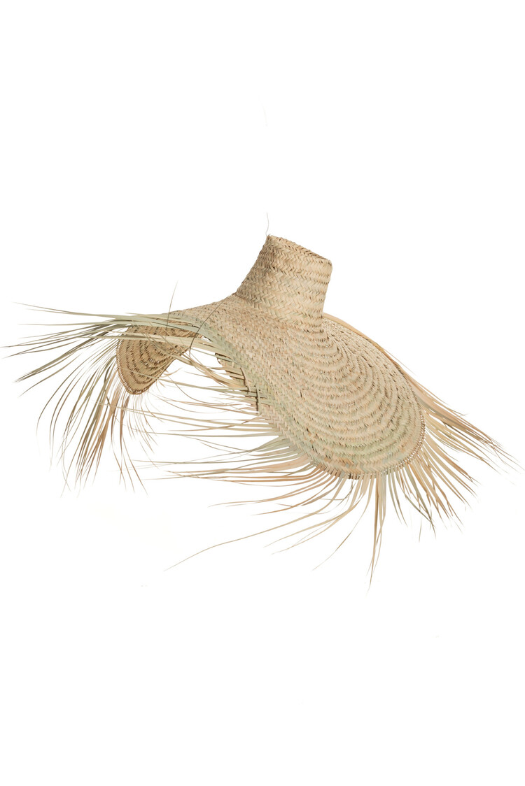 Hat palm leaves with fringes - Morocco
