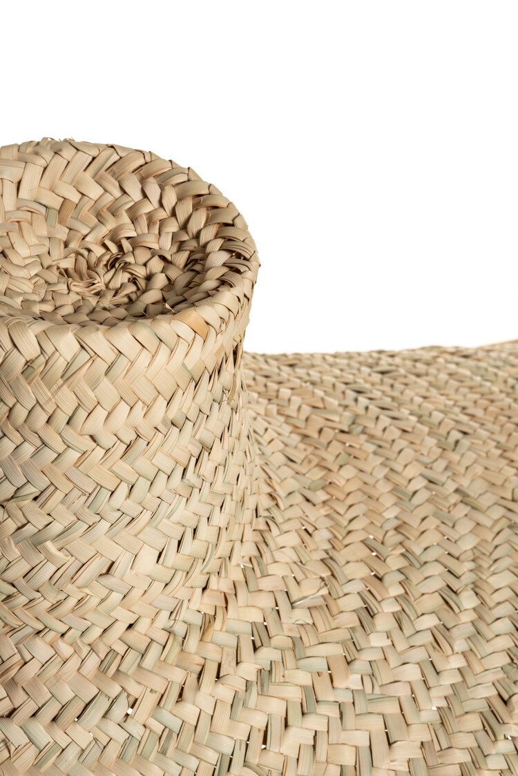 Hat palm leaves with fringes - Morocco