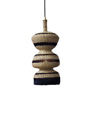 Hanging lamp '3 tier' - natural/midnight