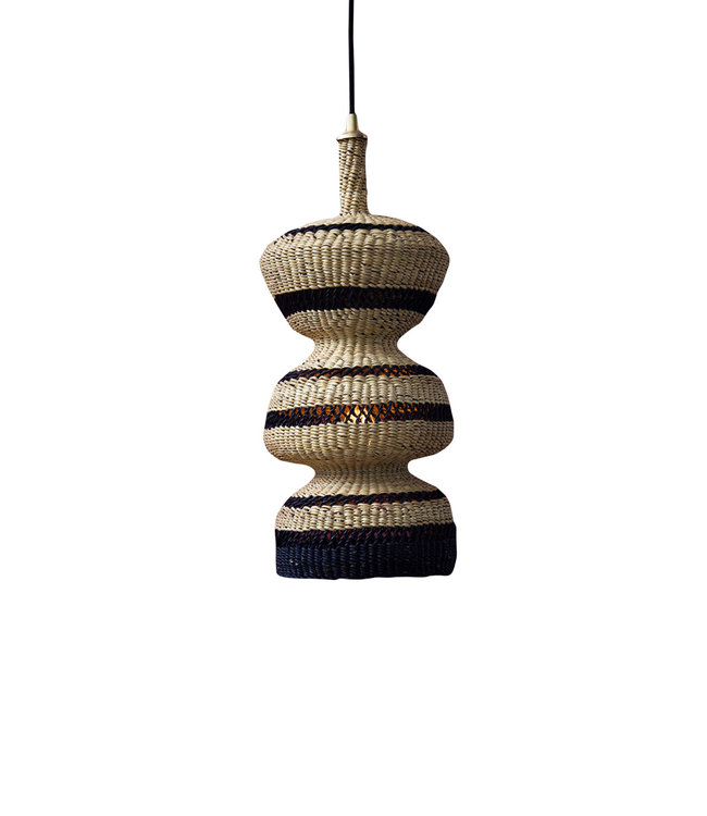 Hanging lamp '3 tier' - natural/midnight