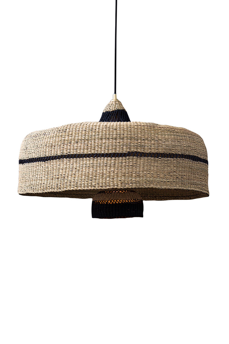 Hanging lamp 'deeply & 3 tier' - natural/midnight