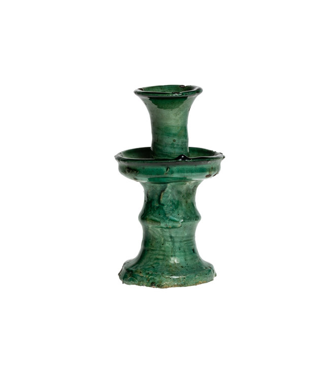 Couleur Locale Tamegroute candle holder - green