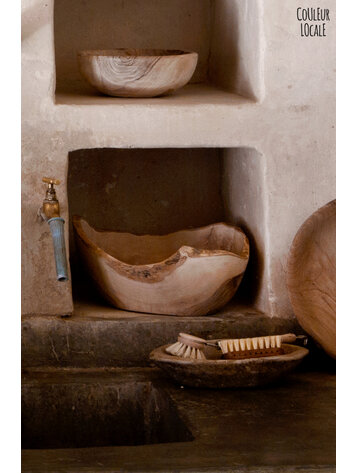 Salad bowl rustique oval - olive wood