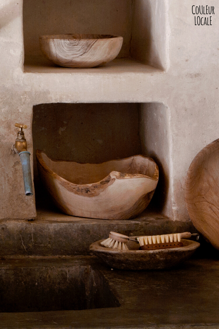 Slakom rustique ovaal - olijfhout