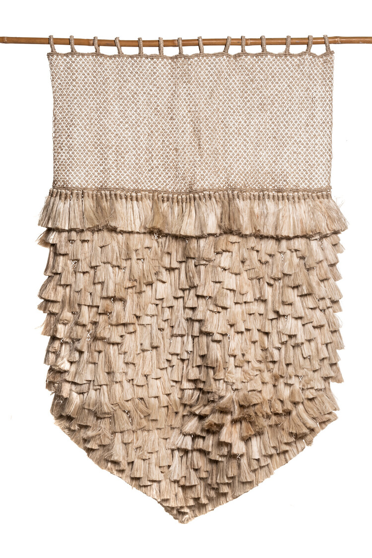 The Dharma Door Jute wall hanging with tassels