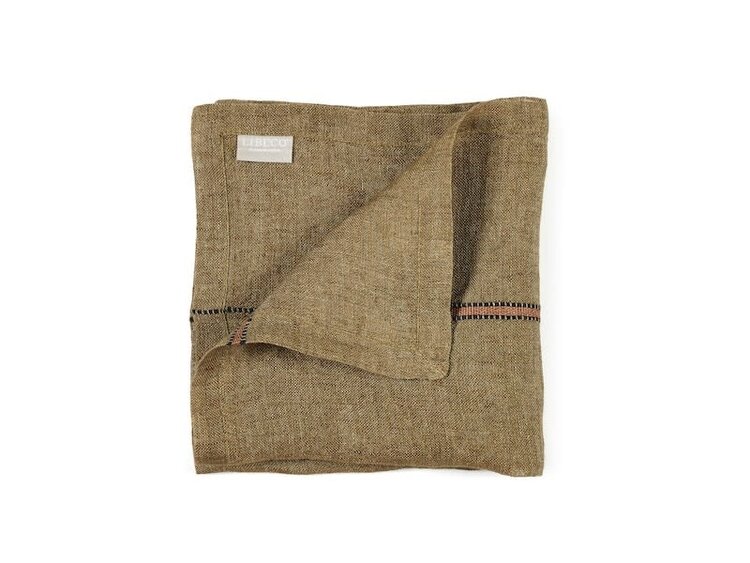 Libeco Marie napkin - bronze stripe