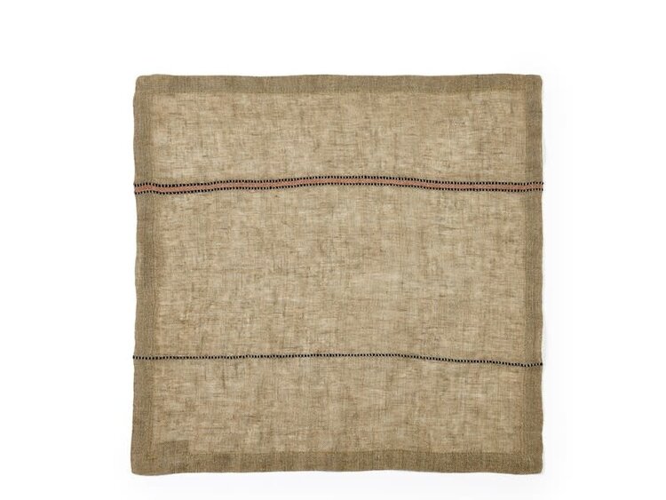 Libeco Marie napkin - bronze stripe