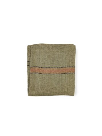 Libeco Marie napkin - green stripe