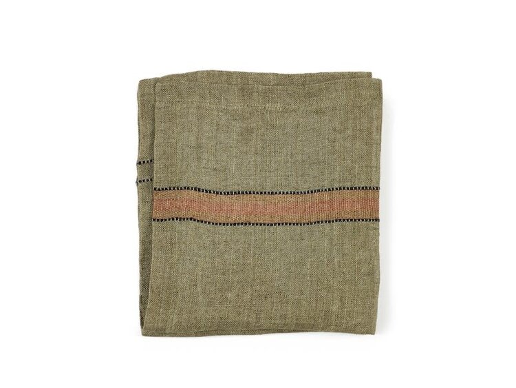 Libeco Marie napkin - green stripe