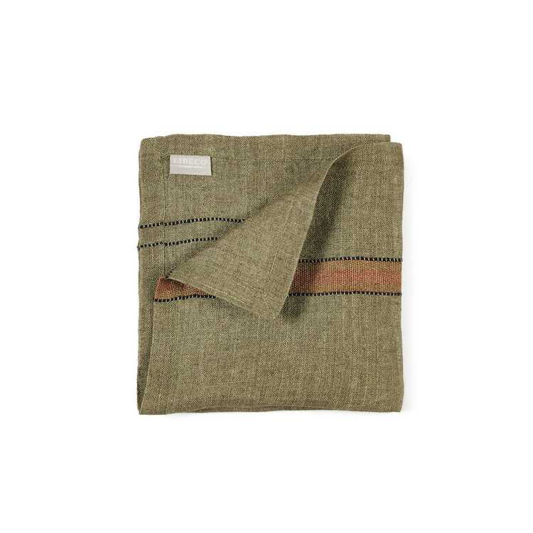 Libeco Marie servet - green stripe