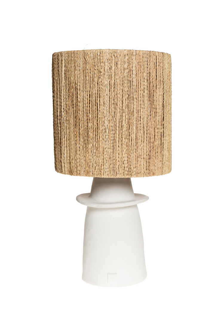 Rock The Kasbah White ceramic table lamp N°1 GM - cord