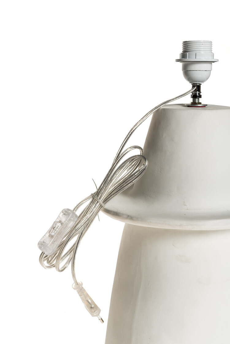 Rock The Kasbah Witte keramische tafellamp N°1 GM - palm