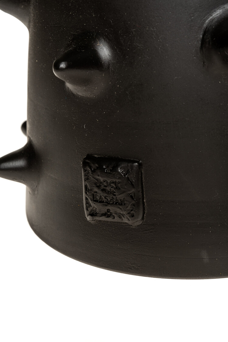 Rock The Kasbah Black ceramic table lamp N°2 GM - reed