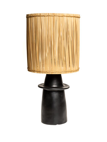 Rock The Kasbah Black ceramic table lamp N°1 GM - reed