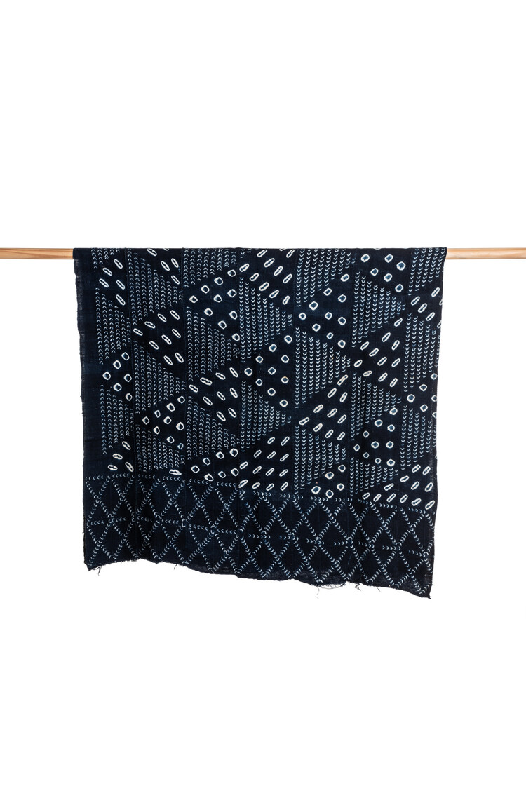 Indigo bogolan doek #9