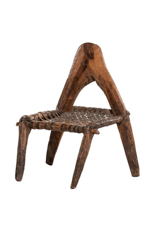 Authentic chair with leather - Ethiopia