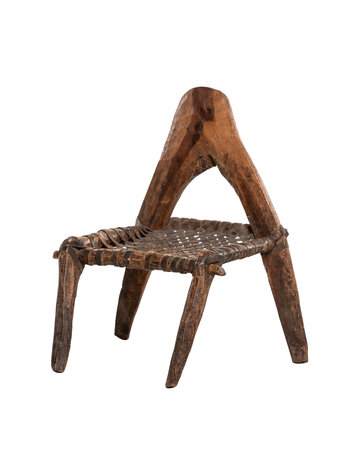 Authentic chair with leather - Ethiopia
