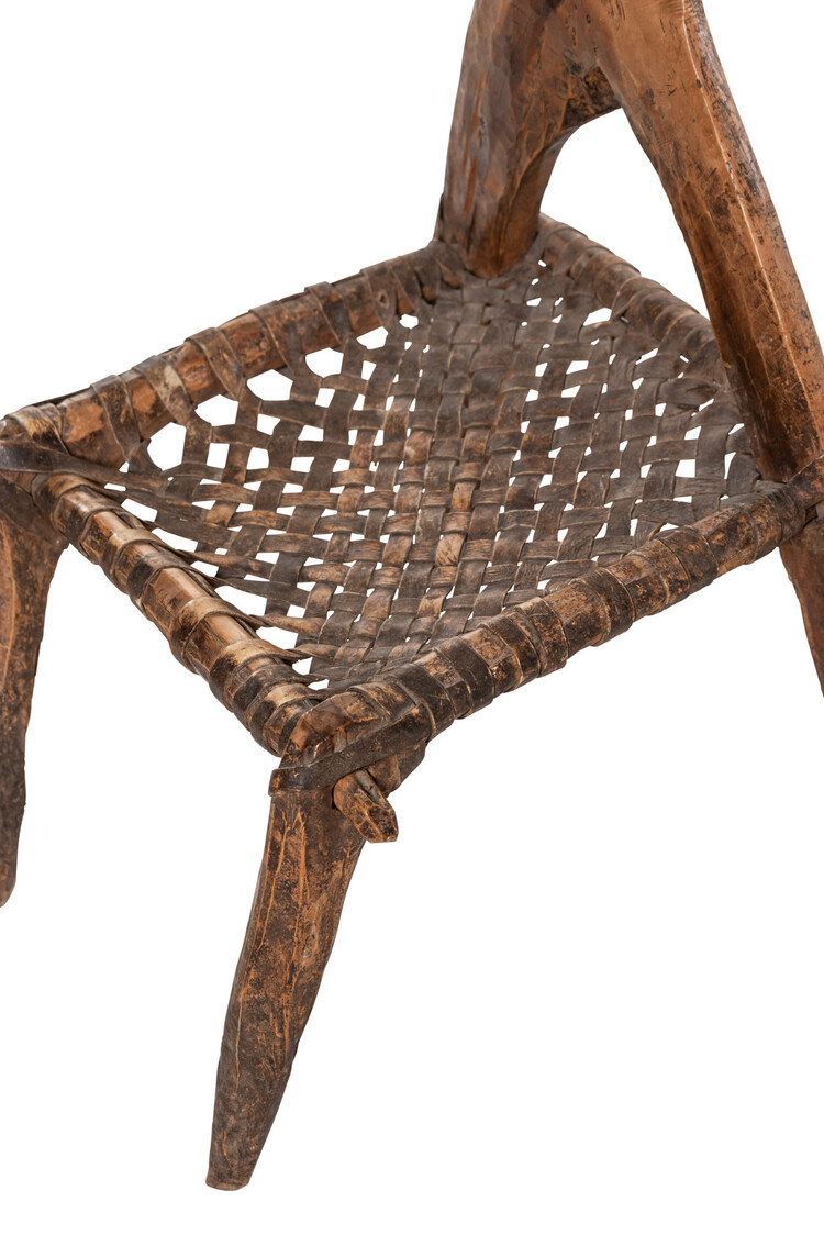 Authentic chair with leather - Ethiopia
