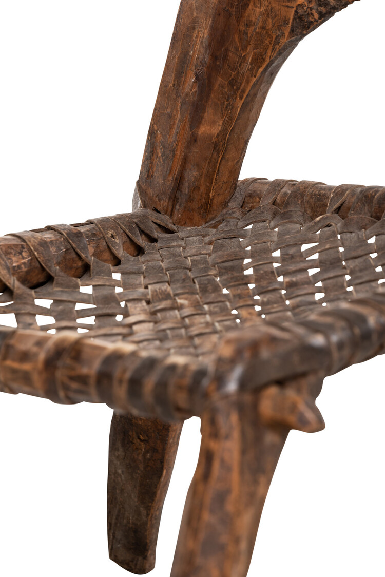 Authentic chair with leather - Ethiopia