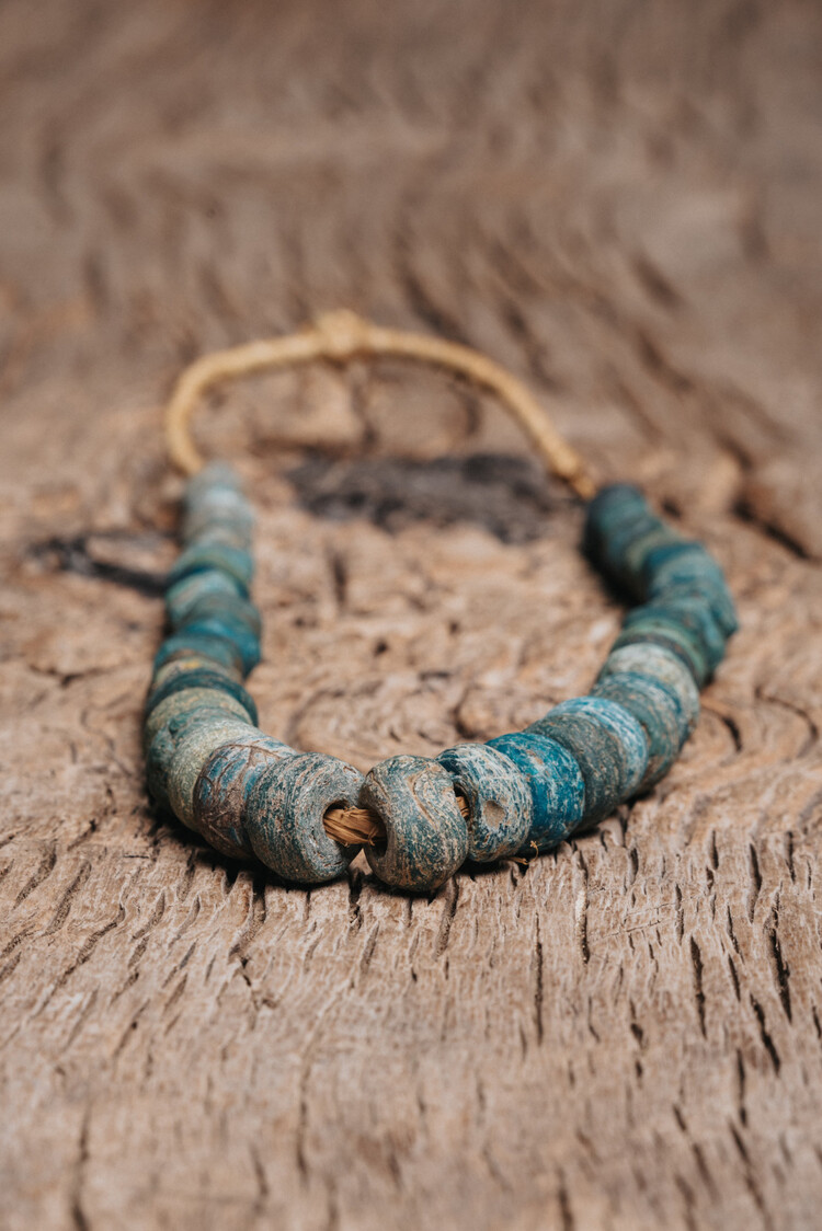 Original Hebron trade beads blue-green #2