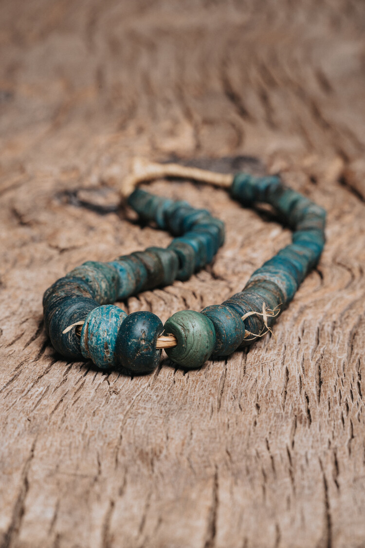 Original Hebron trade beads blue-green #3