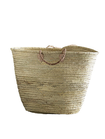 Tine K Home Shopping basket with leather handles XL
