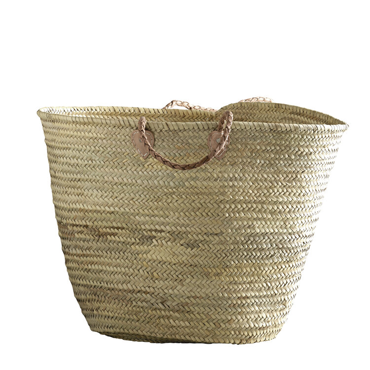 Tine K Home Shopping basket with leather handles XL