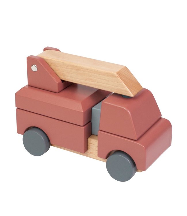 wooden fire truck toy