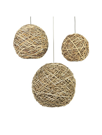 Closed circle rattan lamp