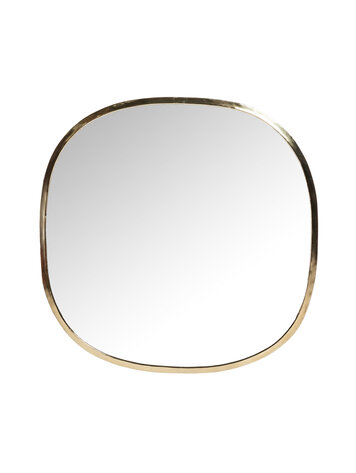 Spiegel messing , vierkant