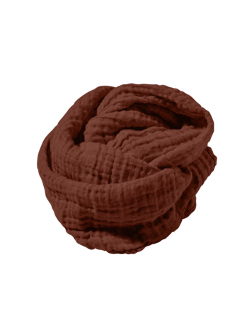 Linge Particulier Linnen sjaal - dark old orange