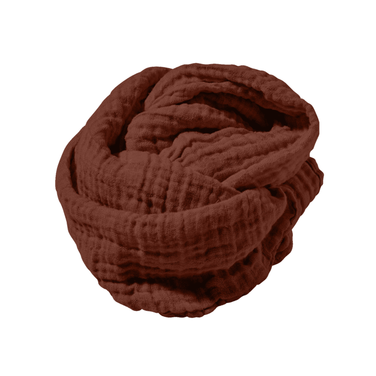 Linge Particulier Linnen sjaal - dark old orange