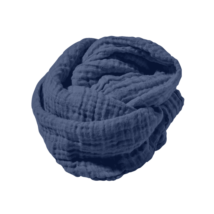 Linge Particulier Linnen sjaal - atlantic blue