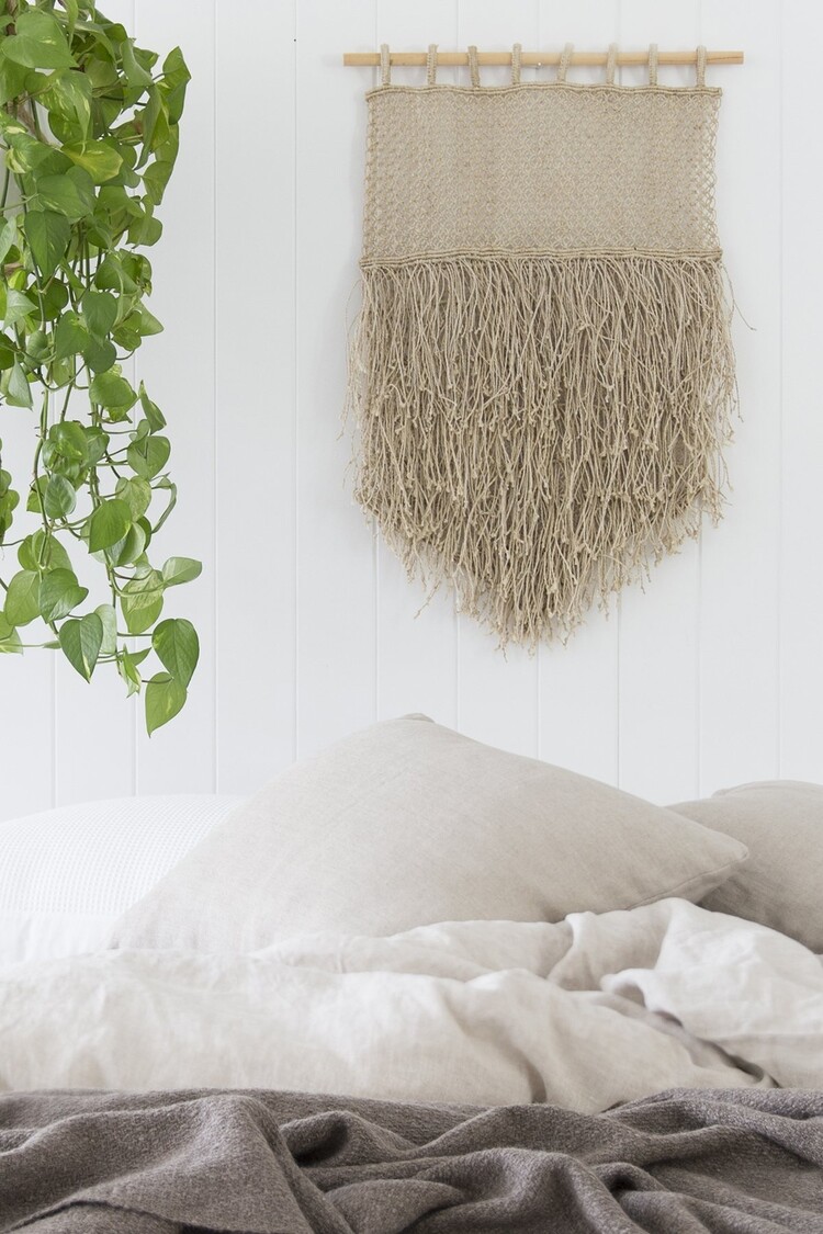 The Dharma Door Jute wall hanging with fringes
