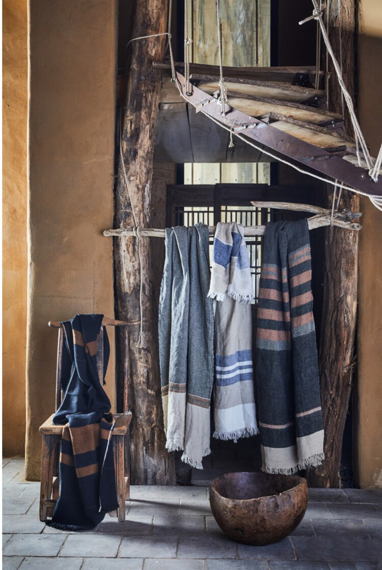 Libeco The Belgian Towel - beeswax stripe