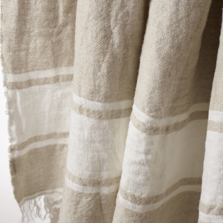 Libeco The Belgian Towel - flax stripe