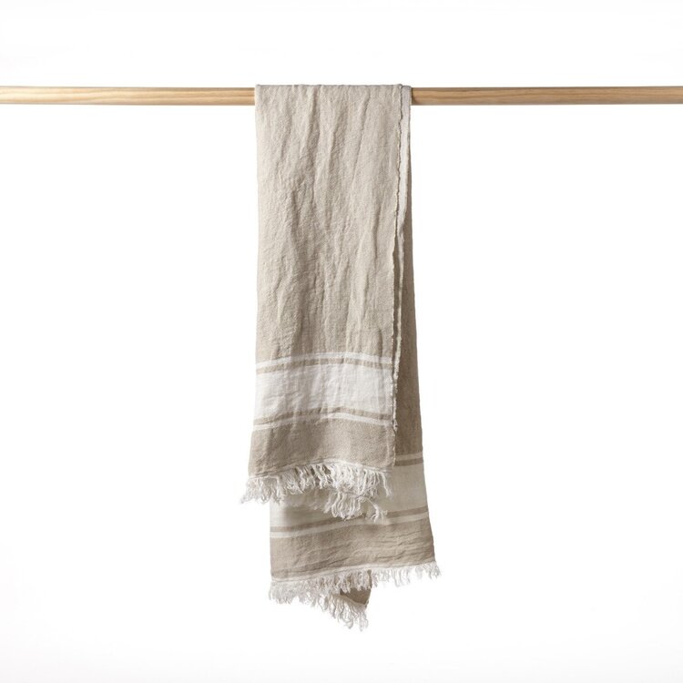 Libeco The Belgian Towel - flax stripe