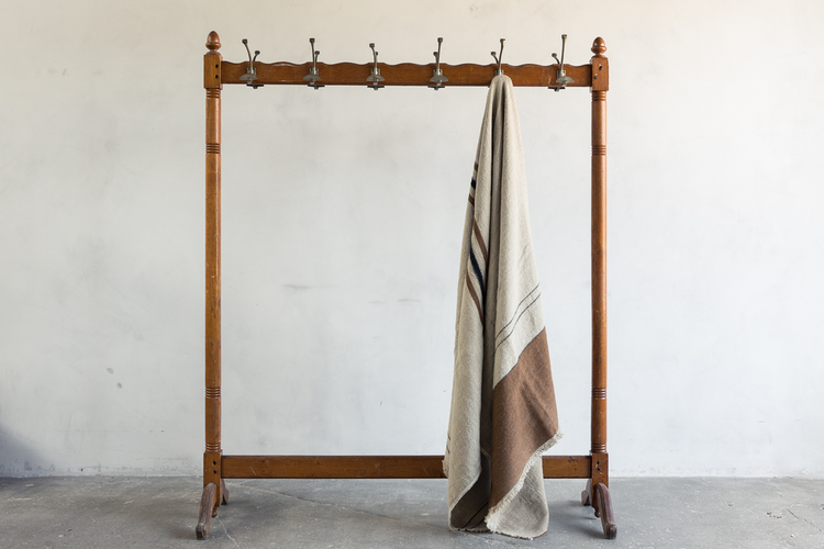 Libeco Foundry throw - beeswax stripe