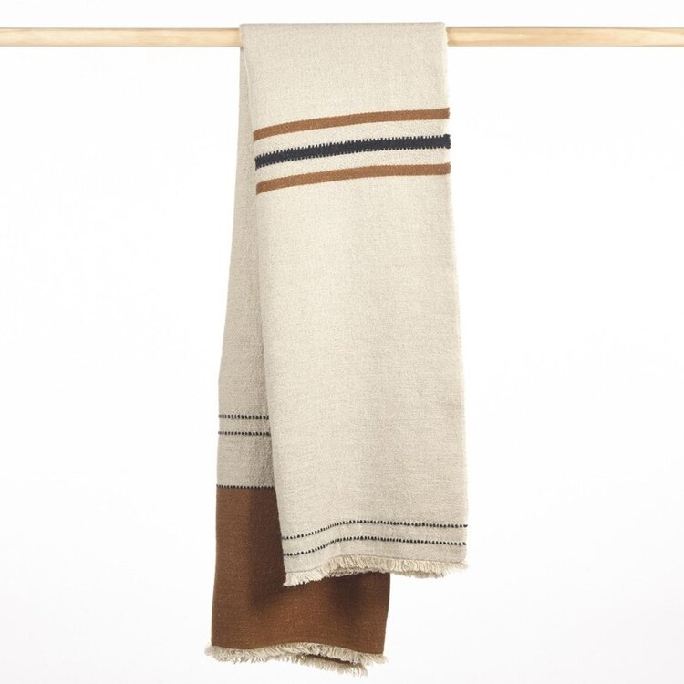 Libeco Foundry plaid - beeswax stripe