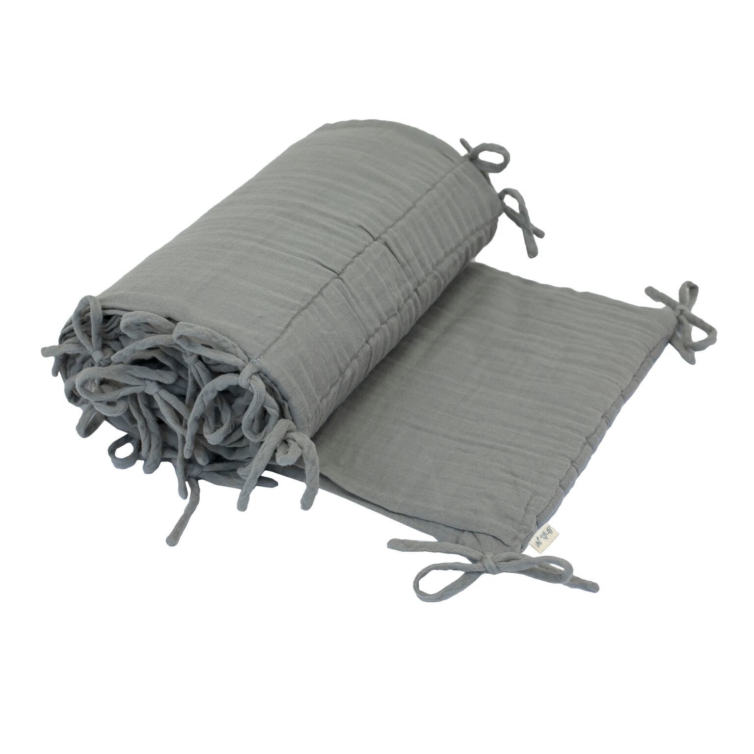 grey cot bumper